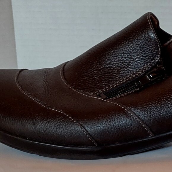 Natural Soul All Thru Comfort Black Zip Up Women's Loafer Bootie Shoe Size 11 - Picture 4 of 8